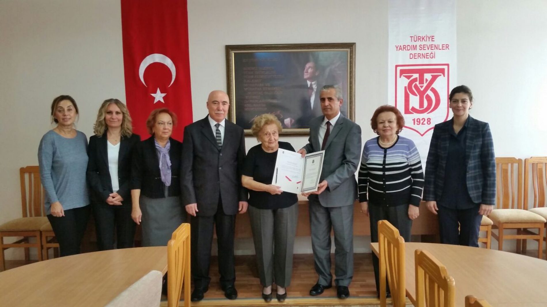 Türk Polis Teşkilatını Güçlendirme Vakfından Derneğimize Onur Belgesi