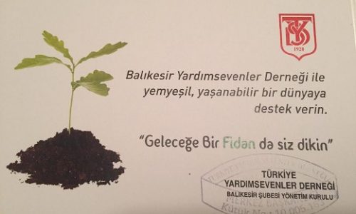 TYSD Balıkesir Şubesinin Fidan Dikme Etkinliği