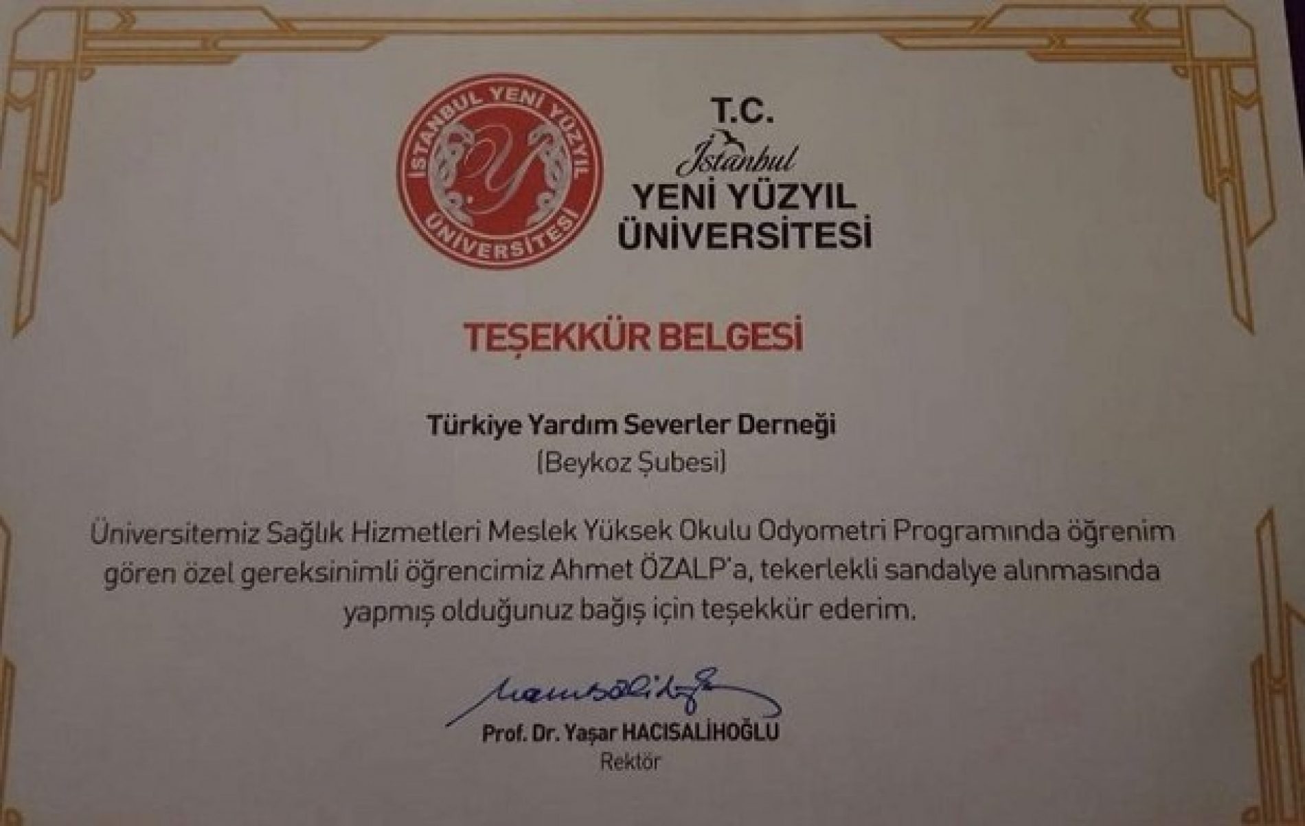 TYSD Beykoz Şubemizden Tekerlikli Sandalye Kampanyasına Katkı