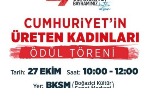 TYSD Sarıyer Şubemizin Başkanına “Cumhuriyet’in Üreten Kadınları” Ödülü Takdimi