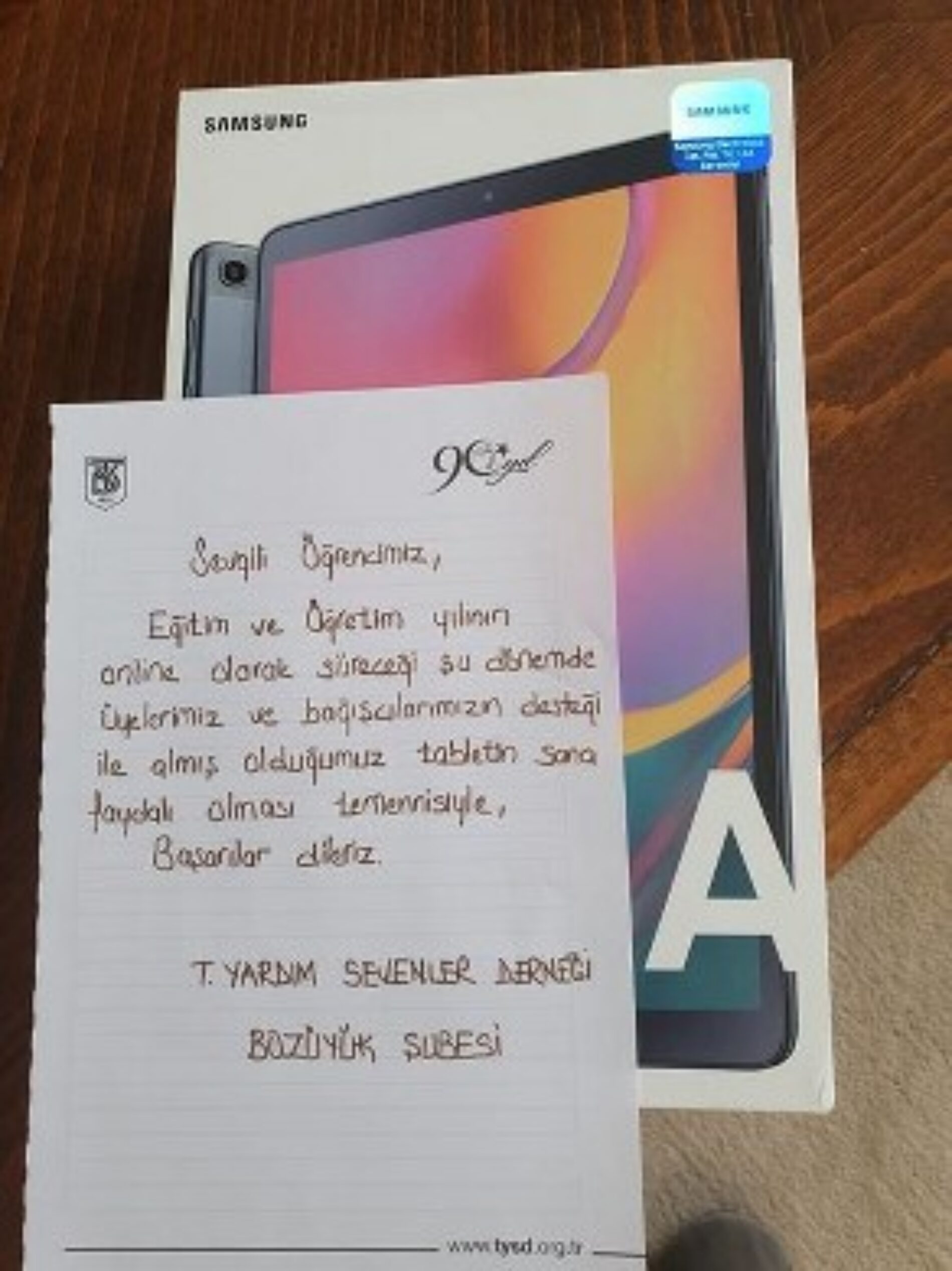 TYSD Bozüyük Şubemizin Öğrencilerimize Tablet Yardımı