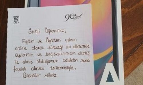 TYSD Bozüyük Şubemizin Öğrencilerimize Tablet Yardımı