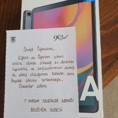 TYSD Bozüyük Şubemizin Öğrencilerimize Tablet Yardımı