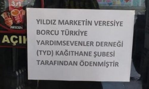 TYSD Kağıthane Şubemiz 4 Bakkalın Veresiye Defterini Ödedi