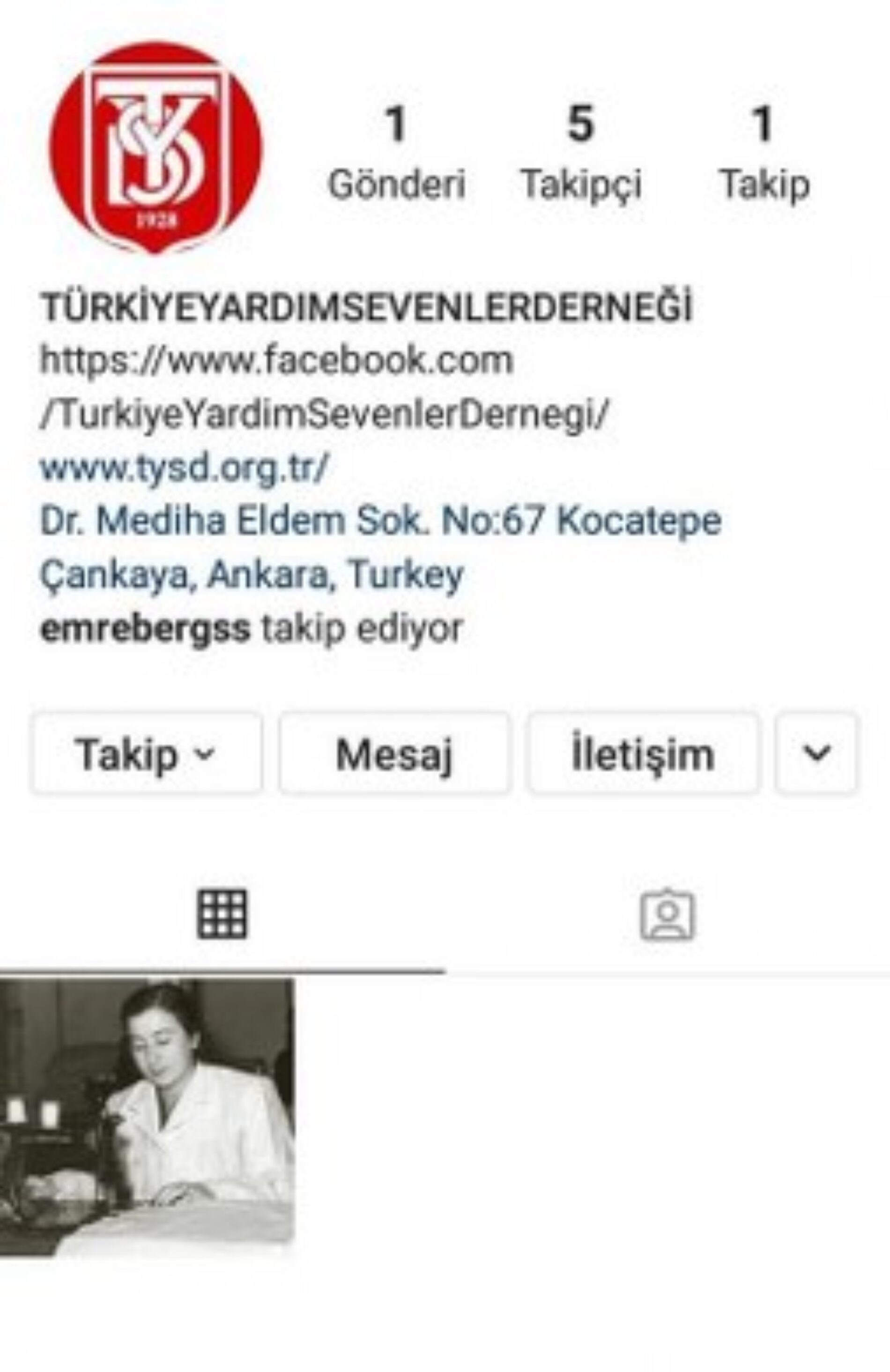 TYSD Genel Merkezimiz Instagram Sosyal Medya Hesabında