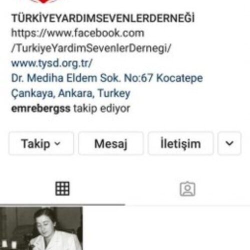 TYSD Genel Merkezimiz Instagram Sosyal Medya Hesabında