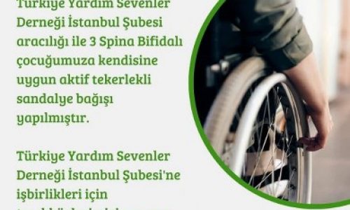 TYSD İstanbul Şubemizin Tekerlekli Sandalye Bağışı