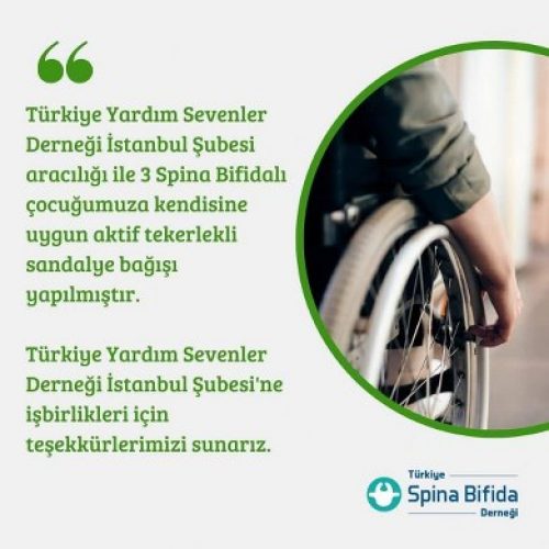 TYSD İstanbul Şubemizin Tekerlekli Sandalye Bağışı