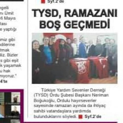 TYSD Ordu Şubemizin Ramazan Ayı Yardımları