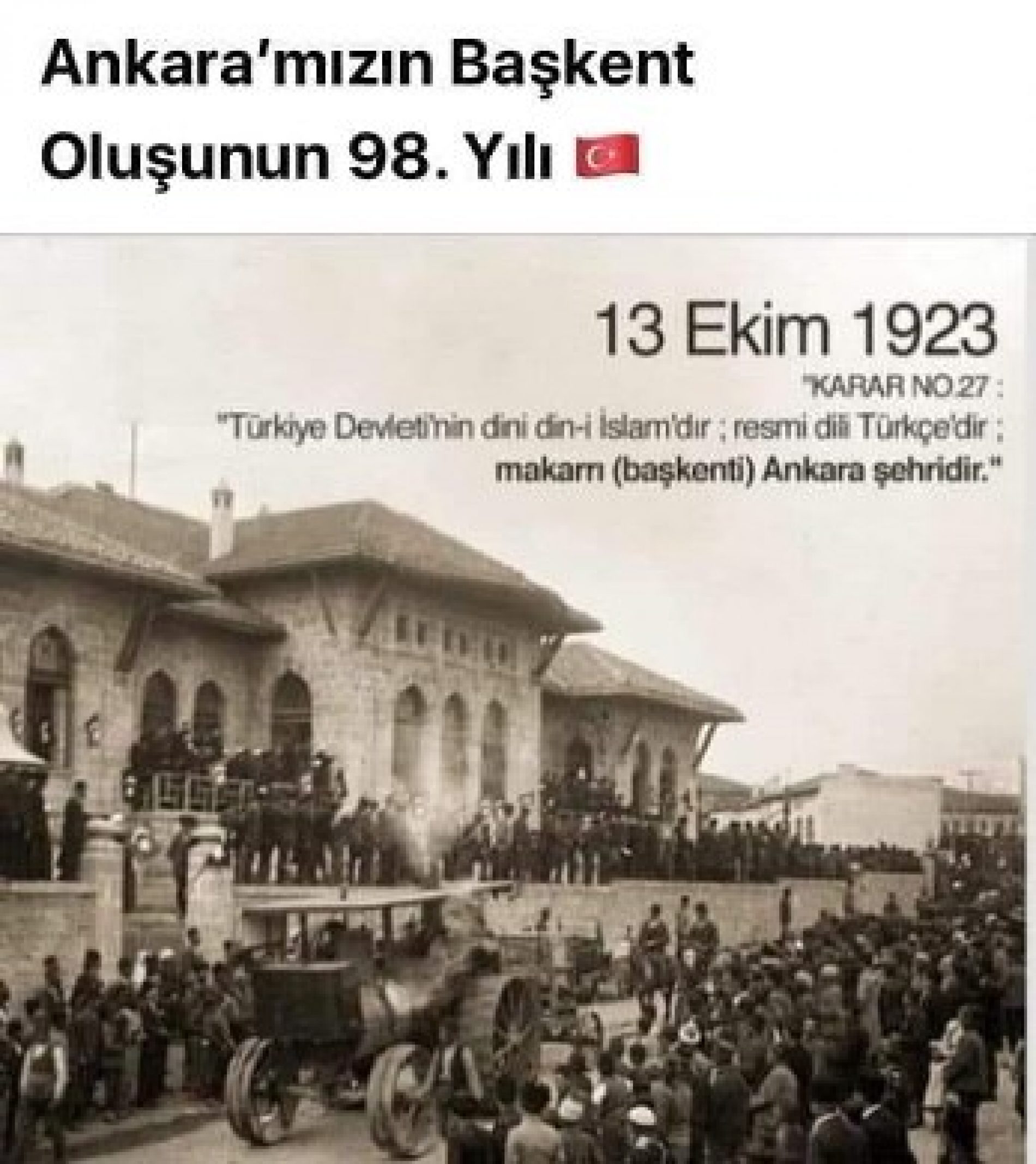 TYSD Genel Merkezi ve 132 Şubemiz Ankara’mızın Başkent Oluşunun 98. Yılını Kutlar