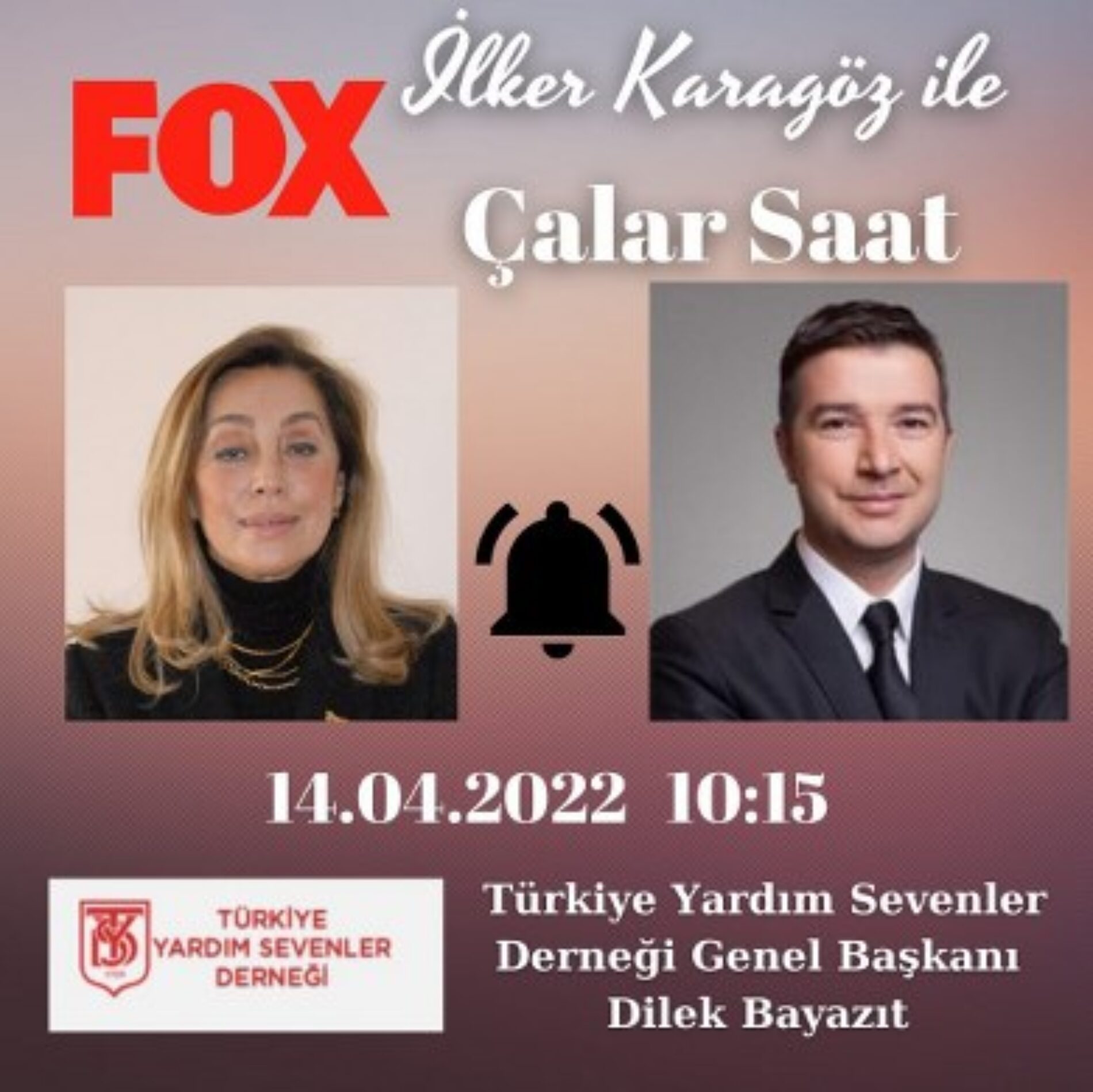 TYSD Genel Başkanımız Dilek Bayazıt Fox TV’de Çalar Saat Programına Konuk Olacaktır