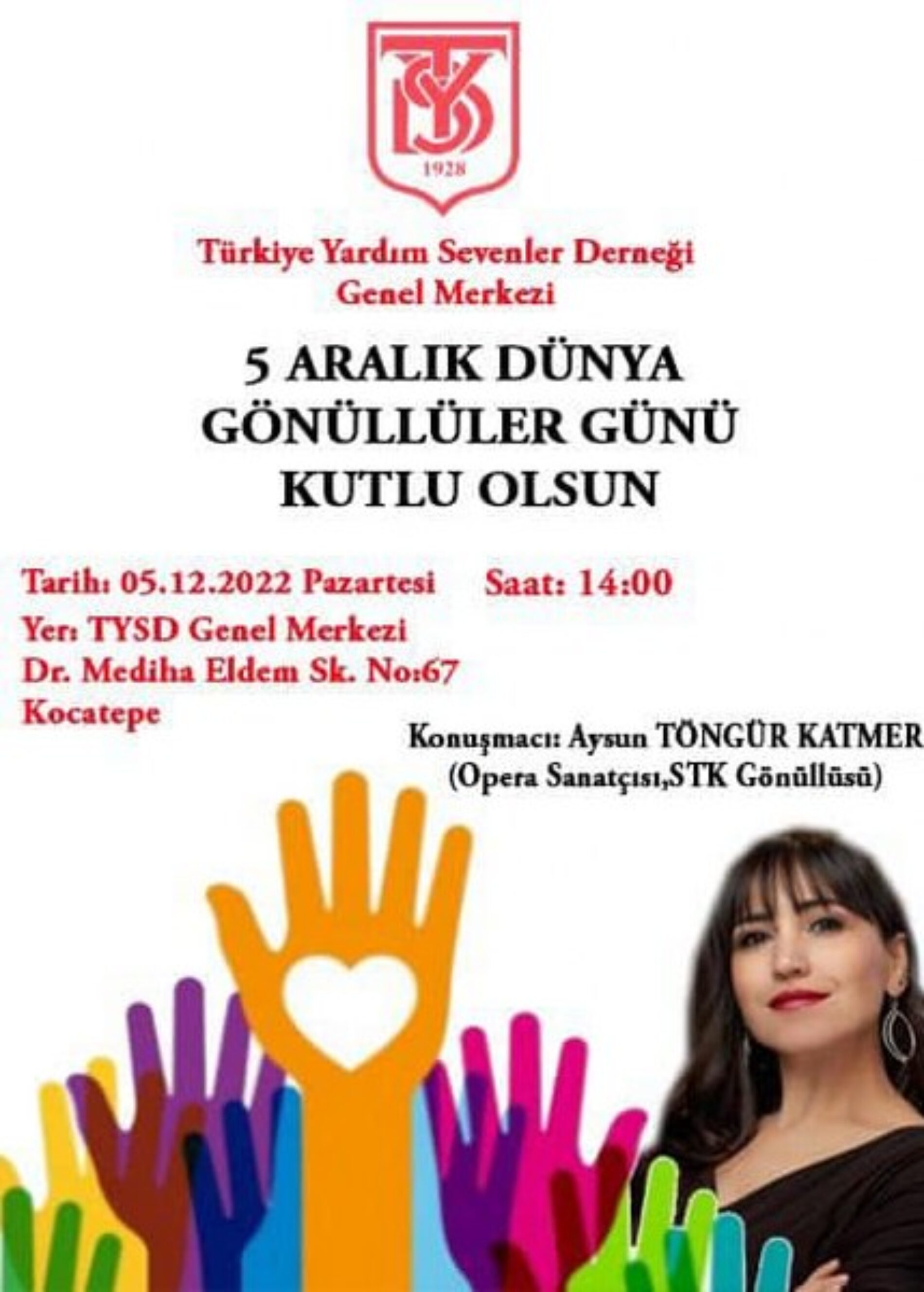 TYSD Genel Merkezimiz Dünya Gönüllüler Gününü Kutlamaktadır