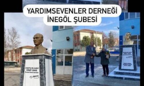 TYSD İnegöl Şubemiz Alanyurt Ortaokuluna Atatürk Büstü Armağan Etmiştir