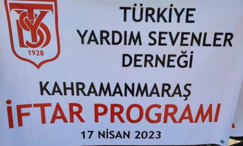 TYSD Genel Merkezi ve 130 Şubemizin Deprem Bölgesinde Gerçekleştirmiş Oldukları İftar Yemeği