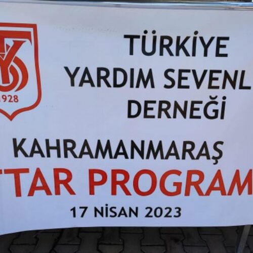 TYSD Genel Merkezi ve 130 Şubemizin Deprem Bölgesinde Gerçekleştirmiş Oldukları İftar Yemeği