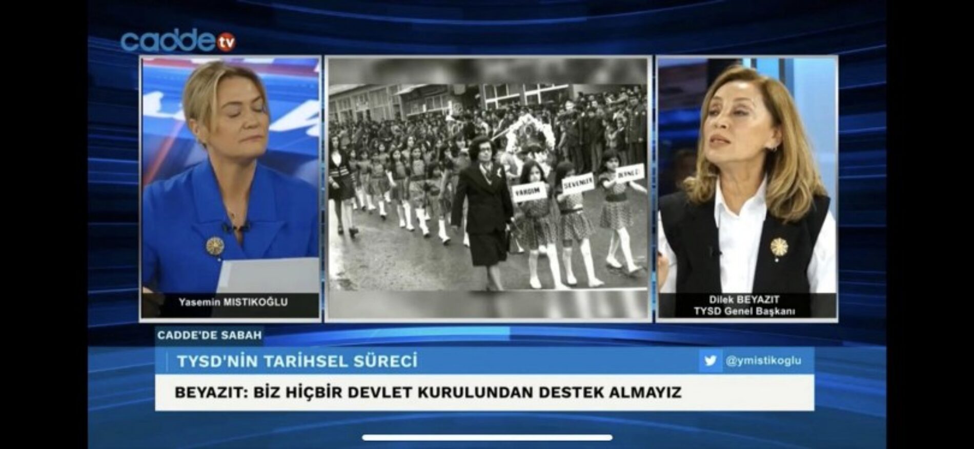 TYSD Genel Merkezi ve 130 Şubemiz Cadde’de Sabah Programına Katılmıştır