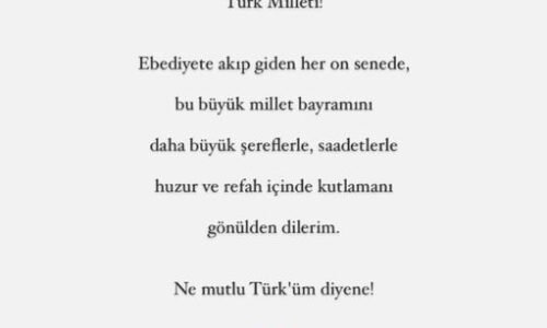 TYSD Genel Merkezi ve 130 Şubemiz Cumhuriyetimizin 100. Yılını Kutlamaktadır