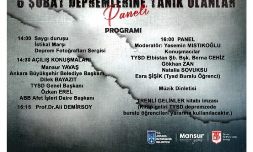 TYSD Genel Merkezimiz Deprem Konulu Panelimize Sizleri Davet Etmektedir