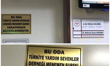 TYSD Menemen Şubemizin Ağız ve Diş Sağlığı Merkezindeki Oda Yardımı